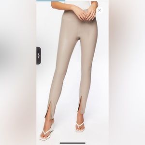 NWT Never Worn split hem faux leather skinny pants